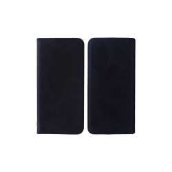 Capa Flip de Couro com Bolso Interno para Oppo A58 4G Preto